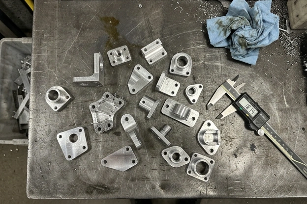 Metal machining material guide
