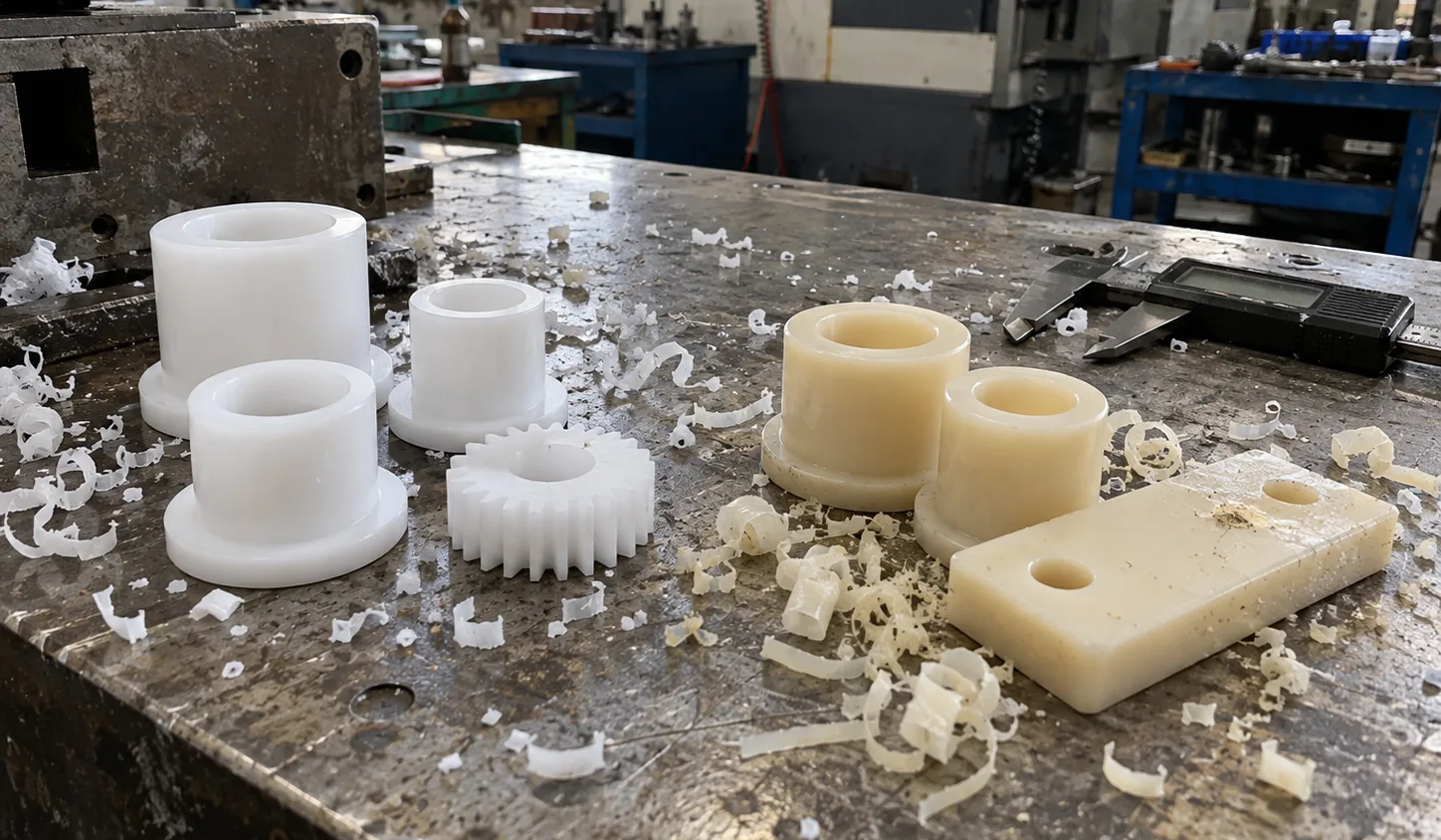 Delrin vs Nylon for CNC Machined Parts: Strength, Moisture, Cost and When to Switch